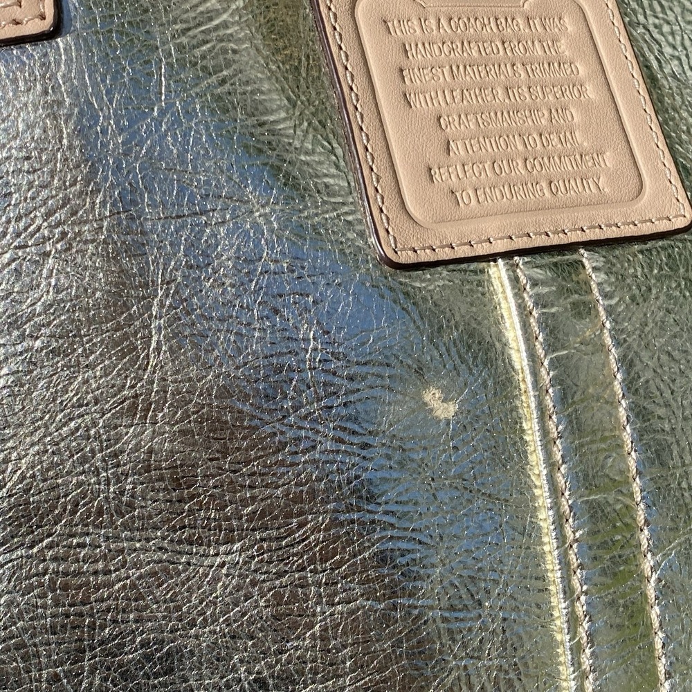 Coach Metro XL Metallic Tote 26141E with Wristlet/Pouch - Picture 6 of 16